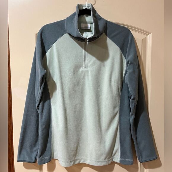 COLUMBIA Long Sleeve Fleece Pullover Seafoam Green Women’s Size XL - Picture 1 of 5